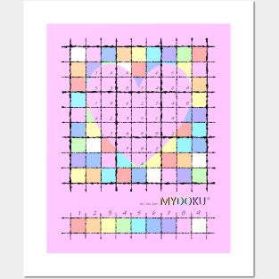 Mydoku_101_001_004 _F: Sudoku, Sudoku coloring, logic, logic puzzle, holiday puzzle, fun, away from screen Posters and Art